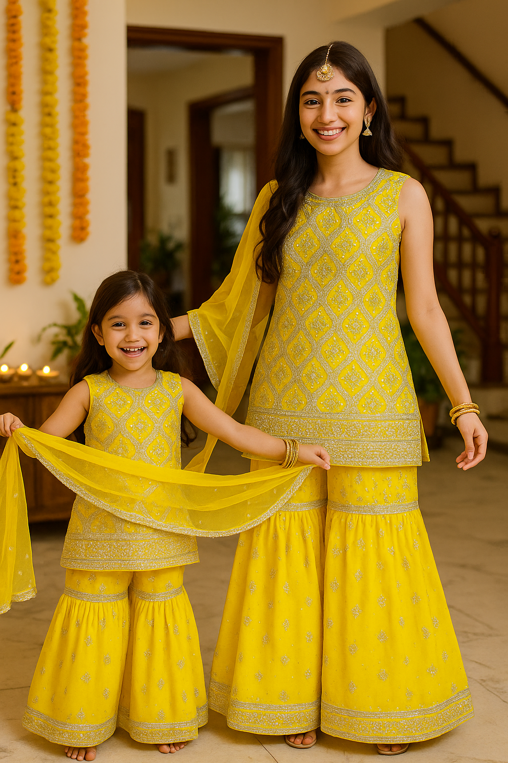 PREETO - YELLOW GHARARA SET