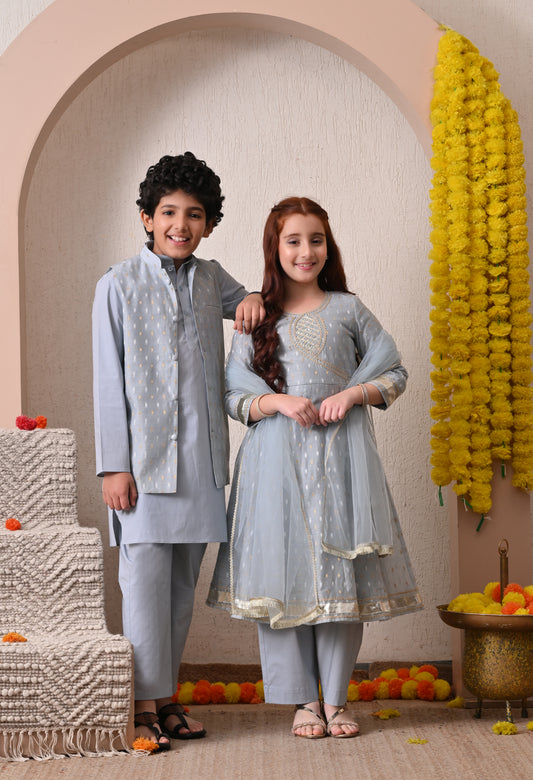 AARAV POWDER BLUE KURTA SET
