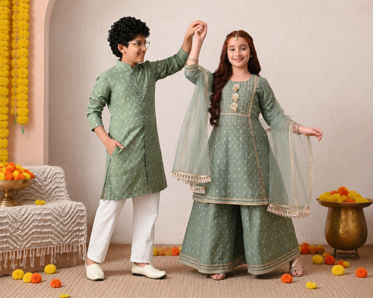 AARINI GREEN PALAZZO SET