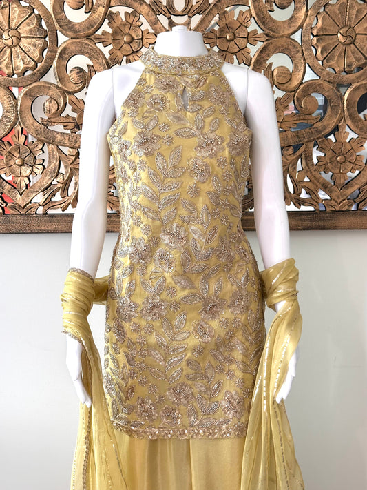 ZEENAT - GREEN SHARARA SET