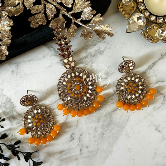 SAANVI - PEACH TIKKA SET