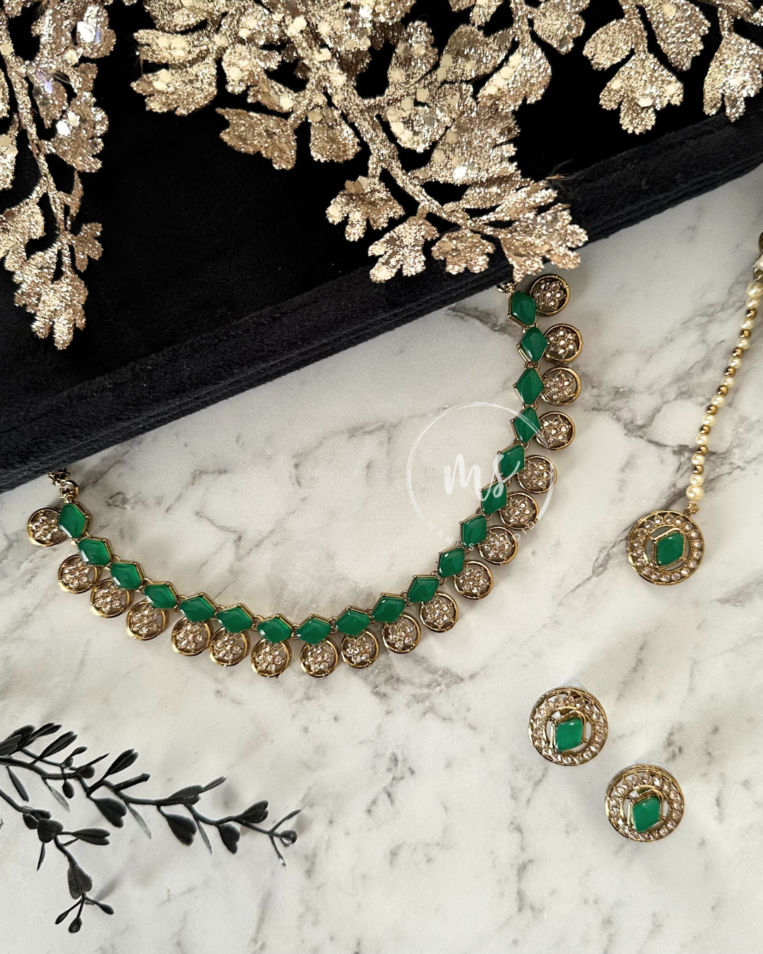 ISYA - GREEN NECKLACE SET