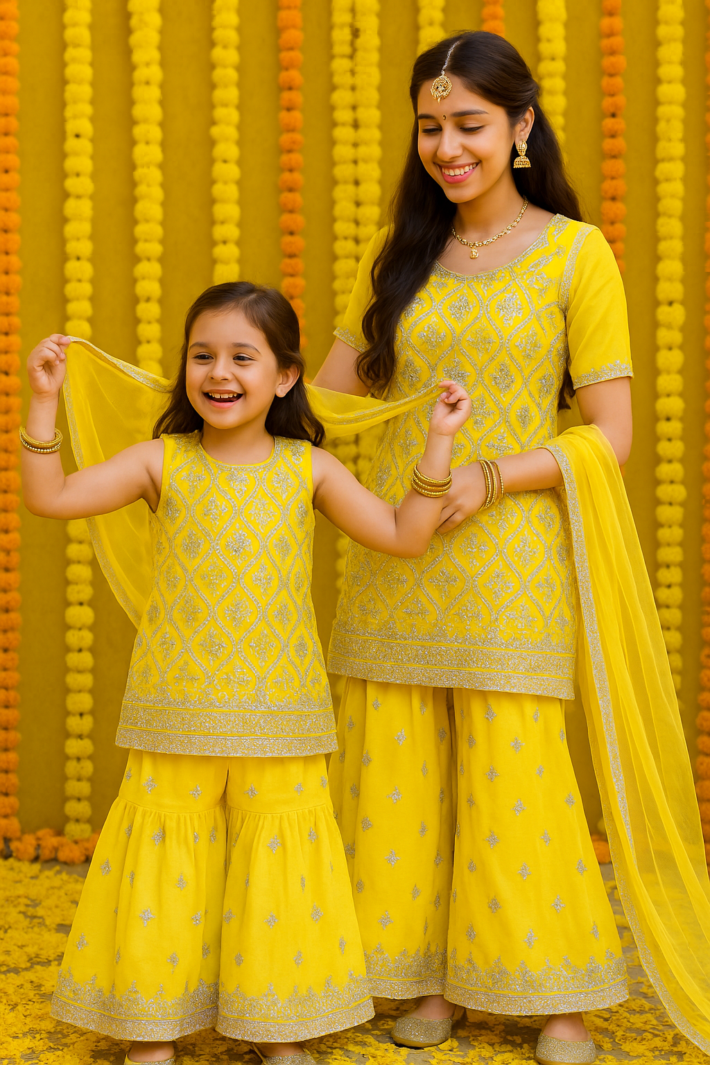 PREETO - YELLOW GHARARA SET