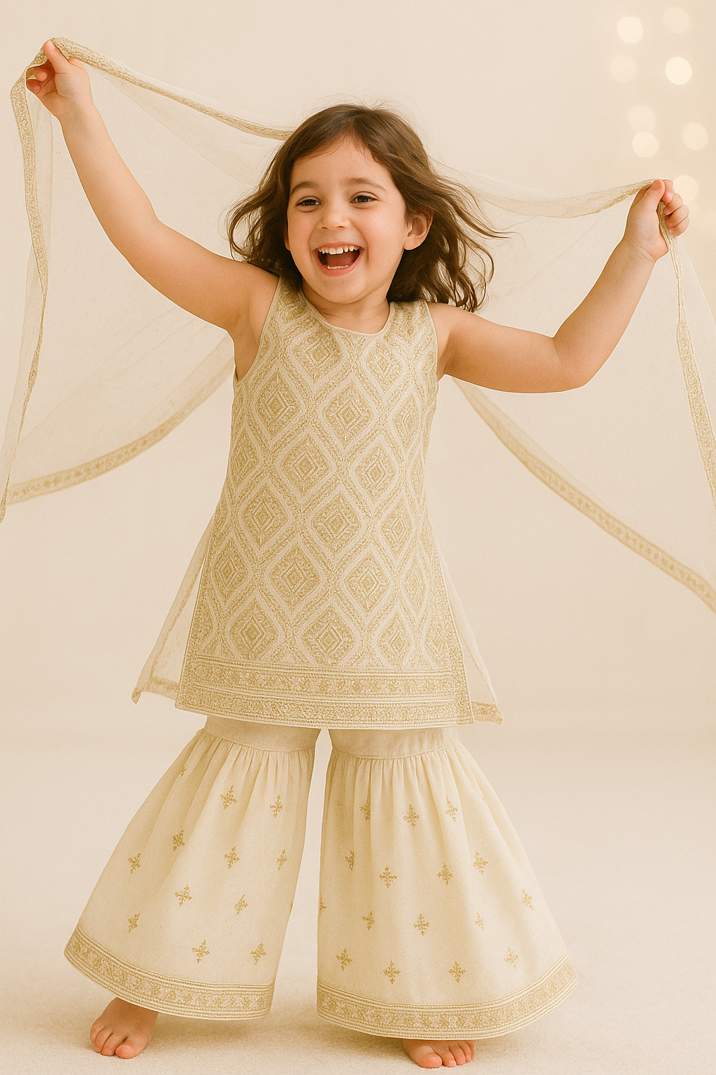 PREETO IVORY GHARARA SET