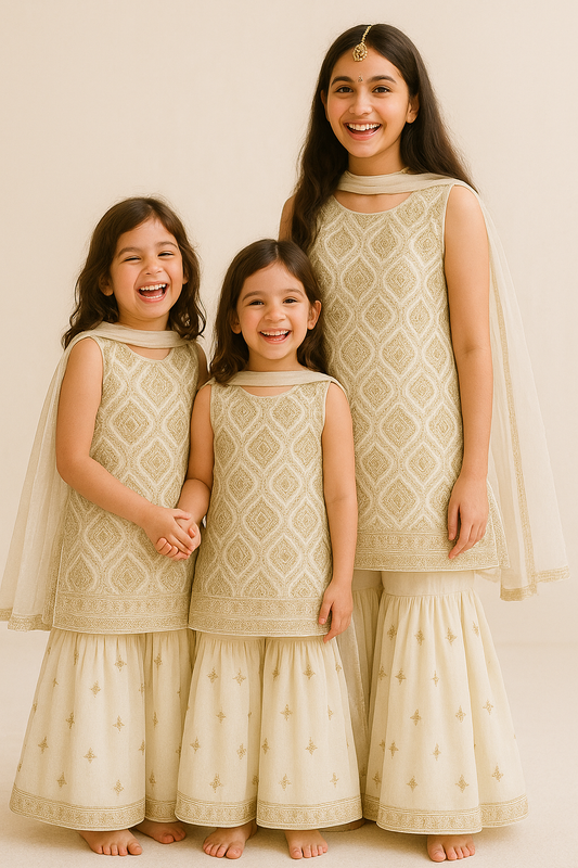 PREETO IVORY GHARARA SET