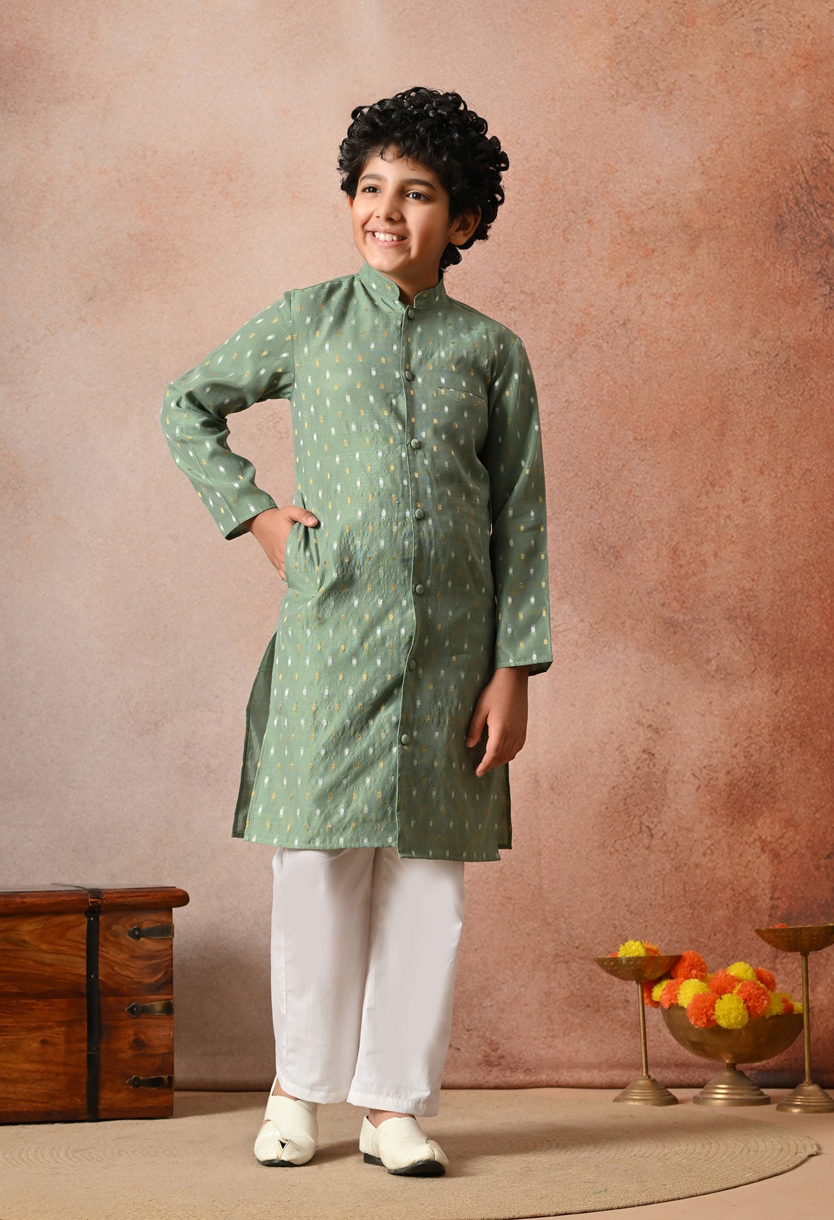 AARUSH GREEN KURTA SET