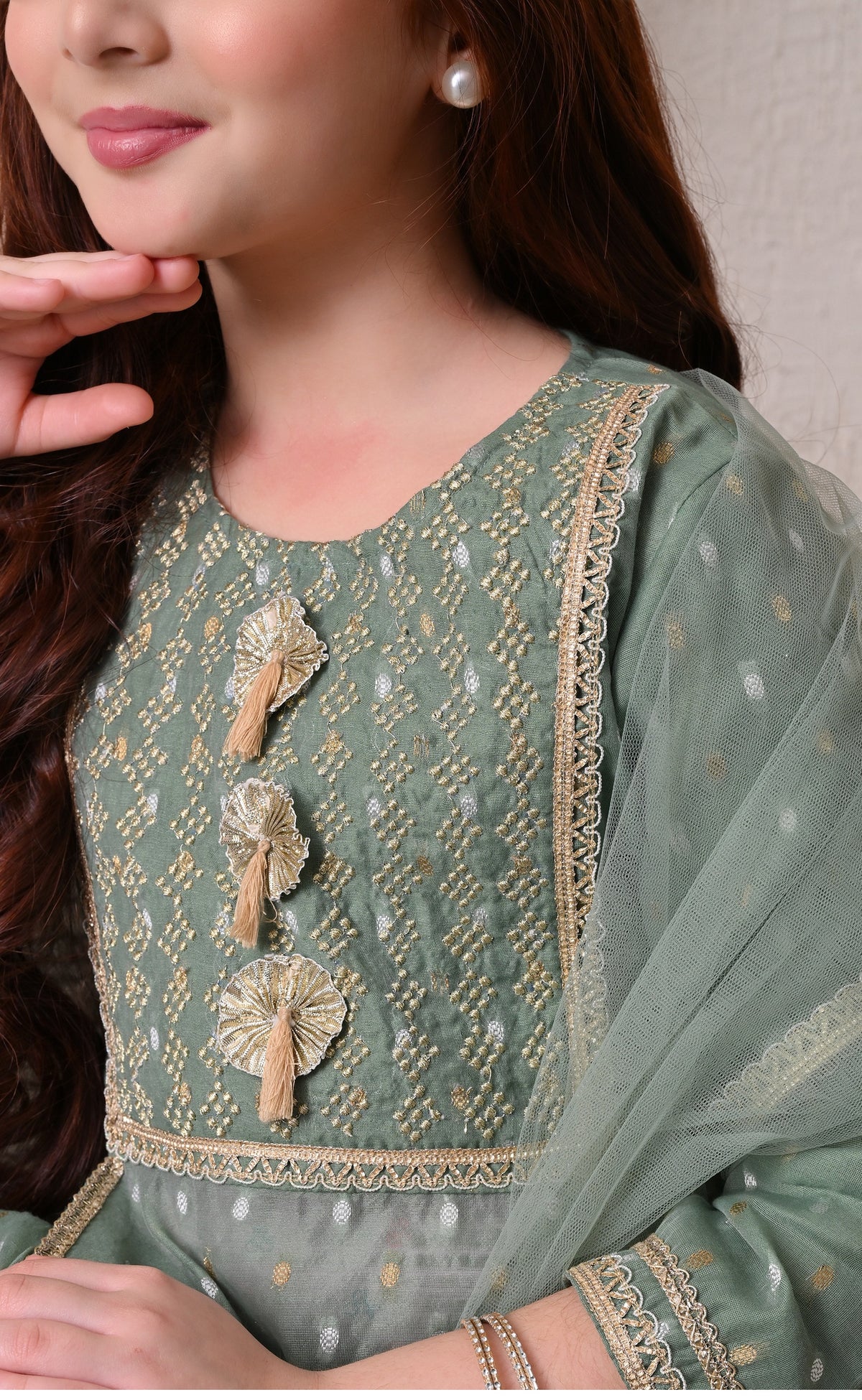 AARINI GREEN PALAZZO SET