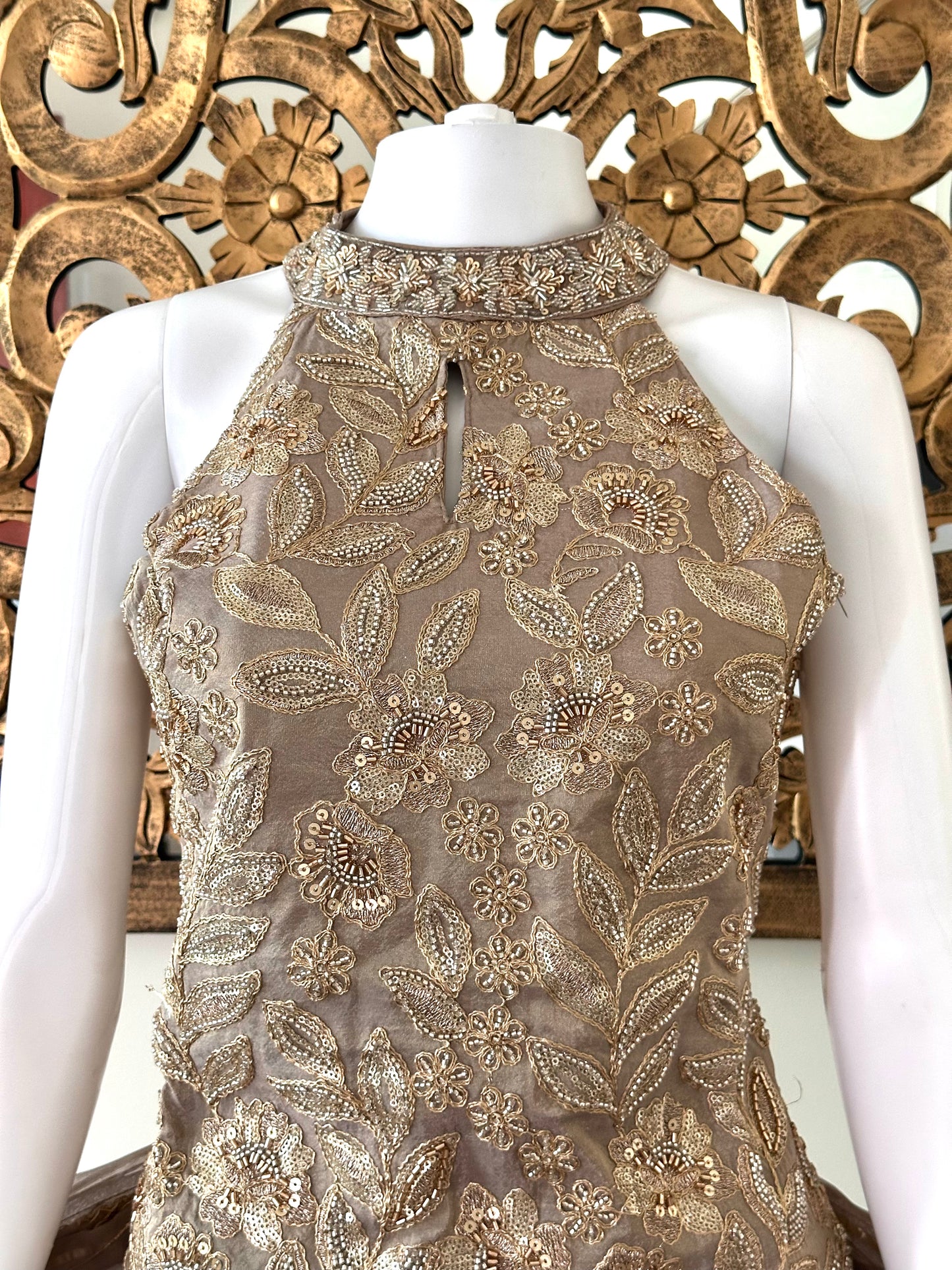 ZEENAT - GREY SHARARA SET