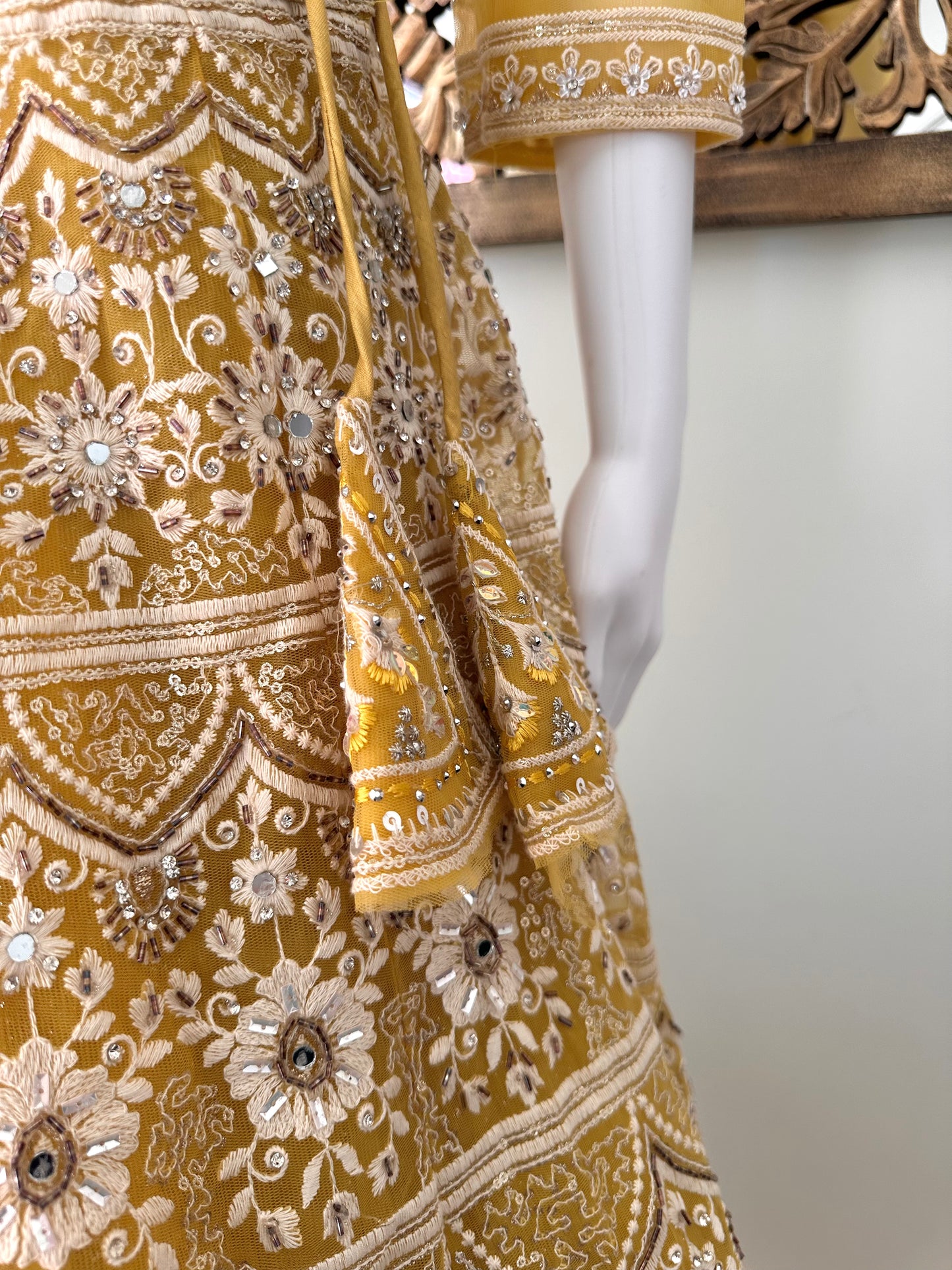 VASANTIKA YELLOW NET LEHENGA