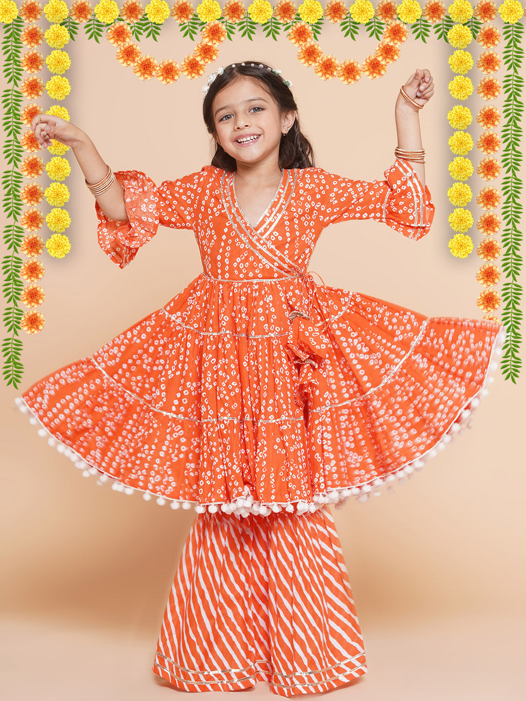 MISHTI - ORANGE GHARARA SET