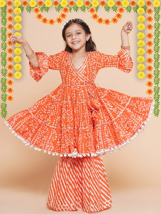 MISHTI - ORANGE GHARARA SET