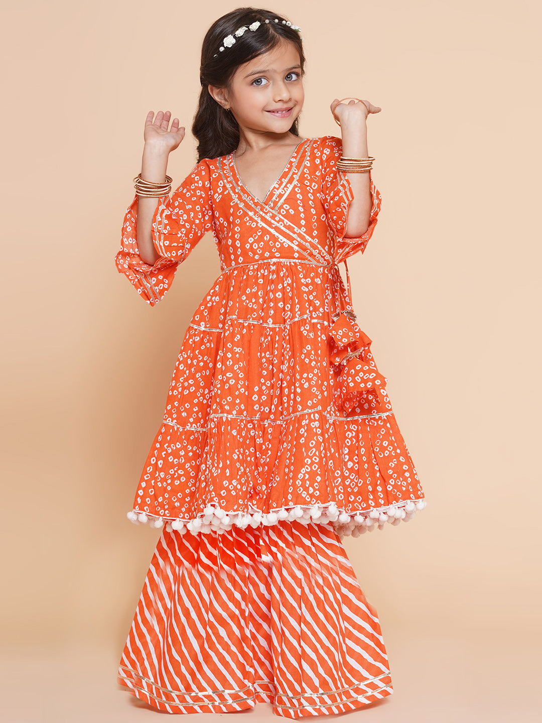 MISHTI - ORANGE GHARARA SET