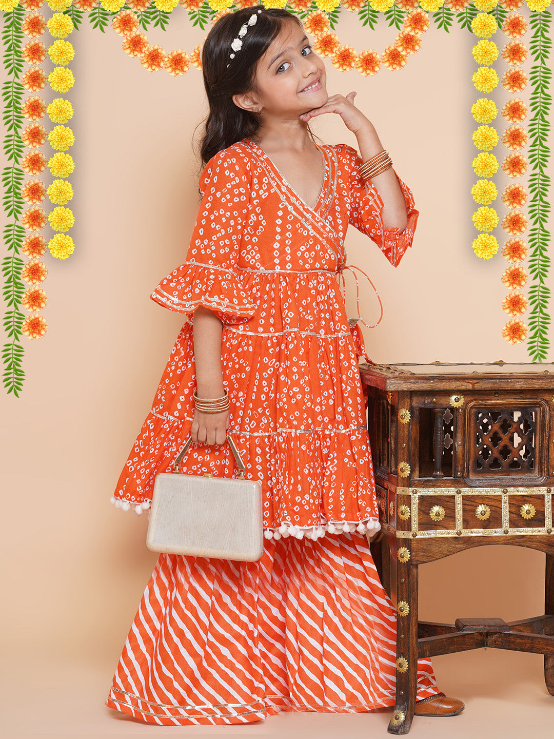 MISHTI - ORANGE GHARARA SET