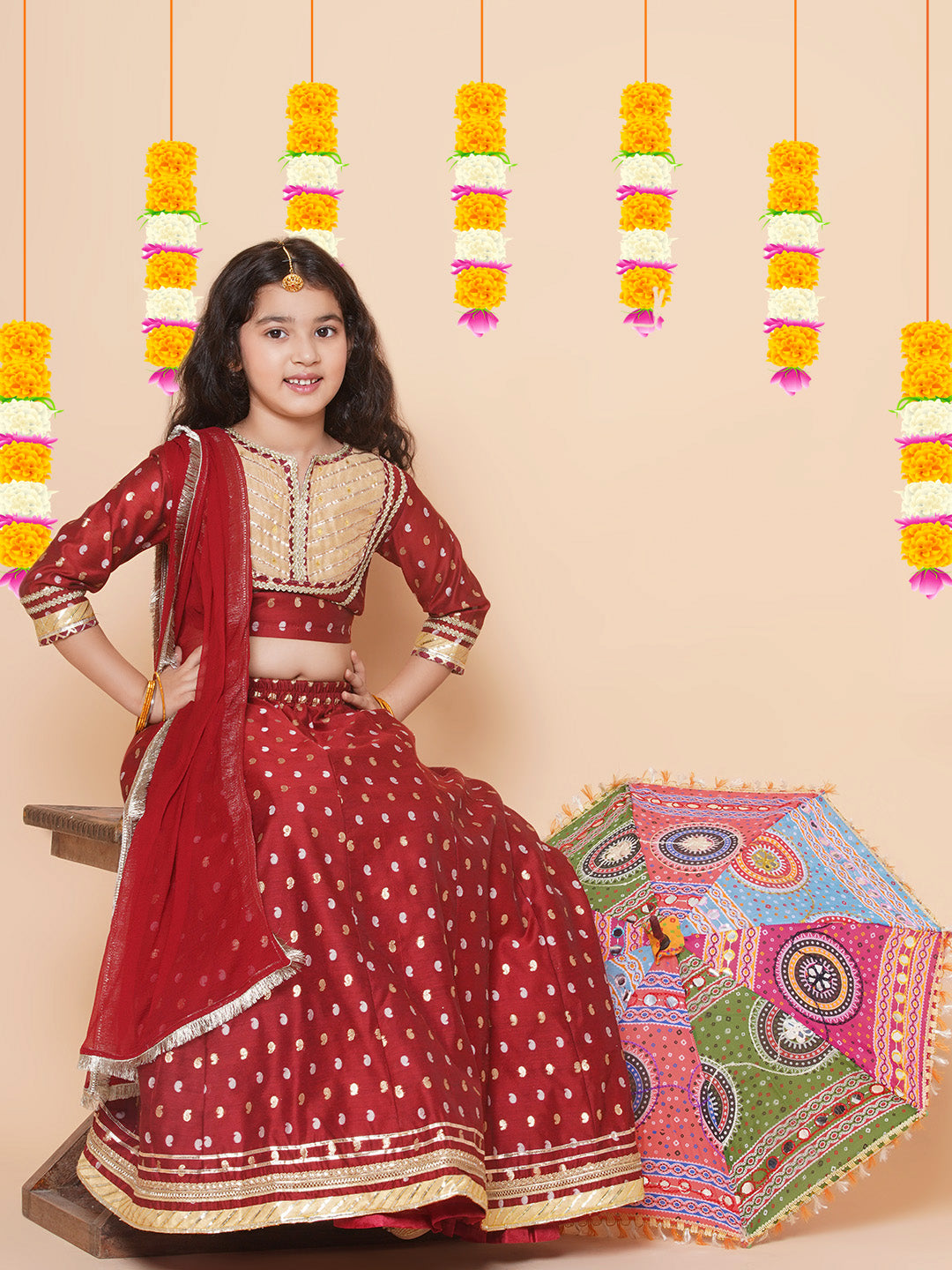 MYRA - RED LEHENGA SET