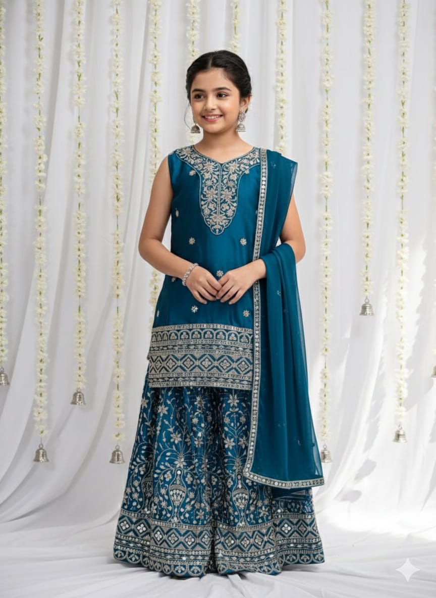 DIYA - TURQUOISE LEHENGA SET