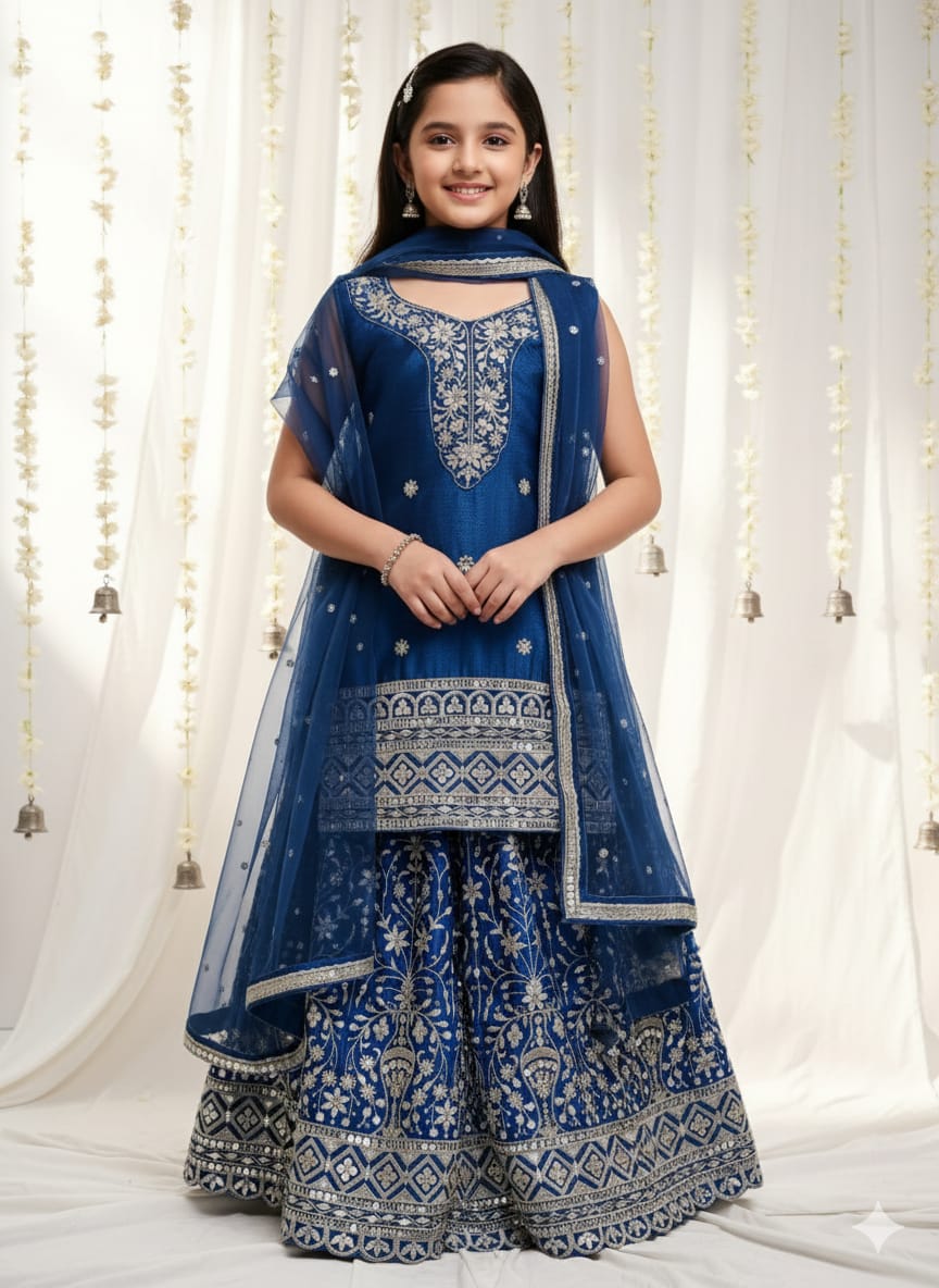 DIYA - BLUE LEHENGA SET