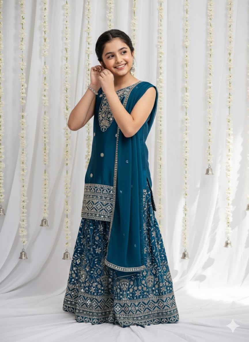 DIYA - TURQUOISE LEHENGA SET